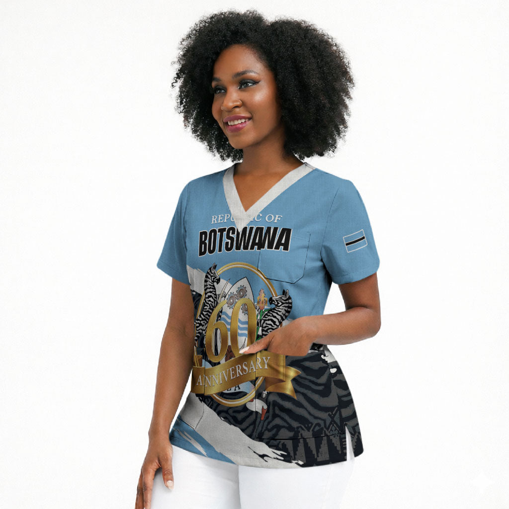 Personalized Botswana 2026 Scrub Top 60th Anniversary