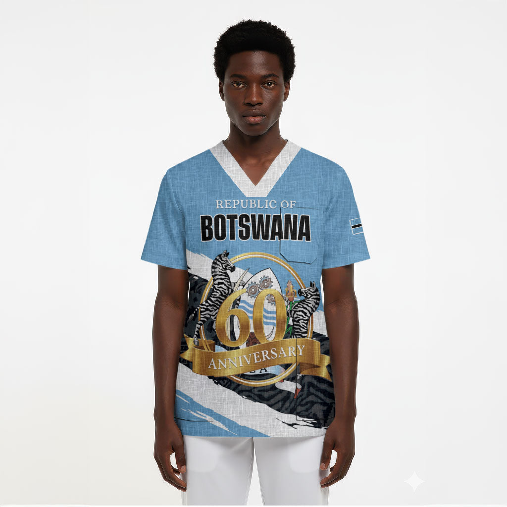 Personalized Botswana 2026 Scrub Top 60th Anniversary