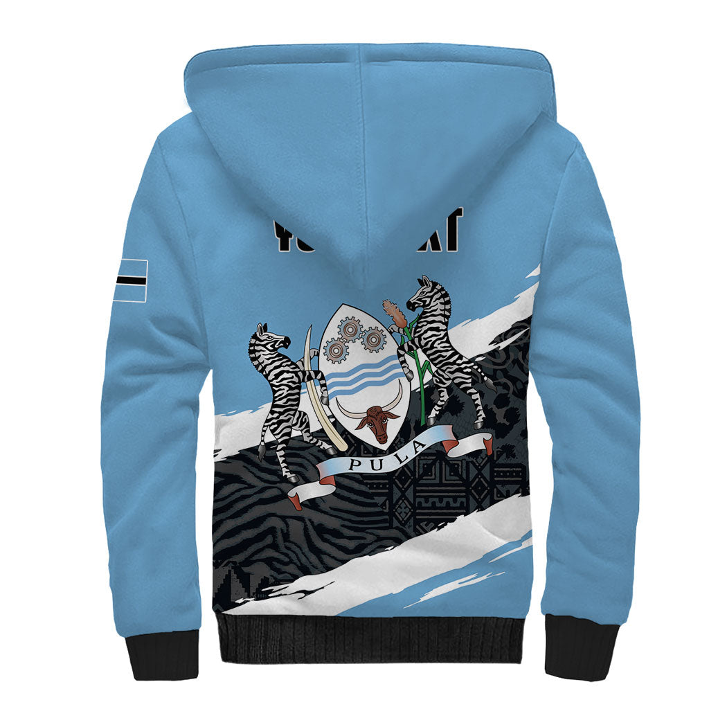Personalized Botswana 2026 Sherpa Hoodie 60th Anniversary