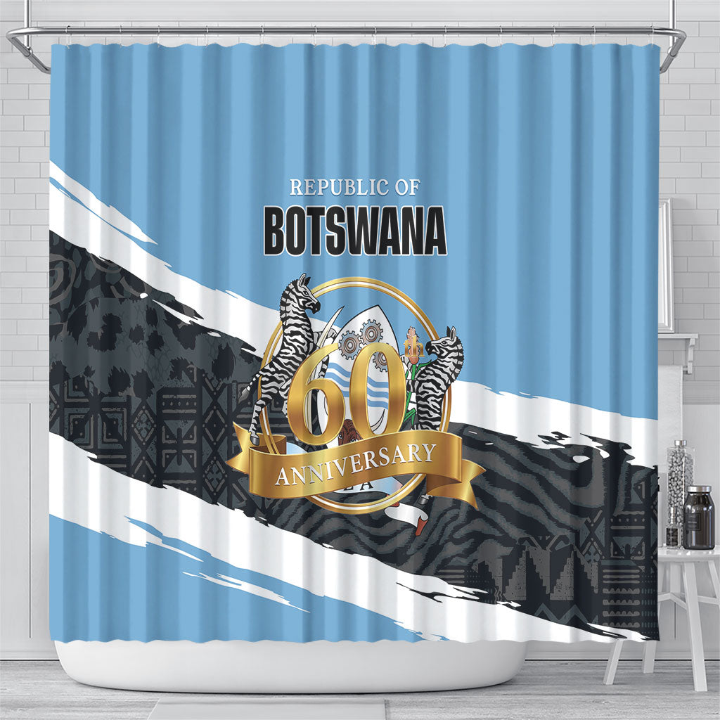 Botswana 2026 Shower Curtain 60th Anniversary