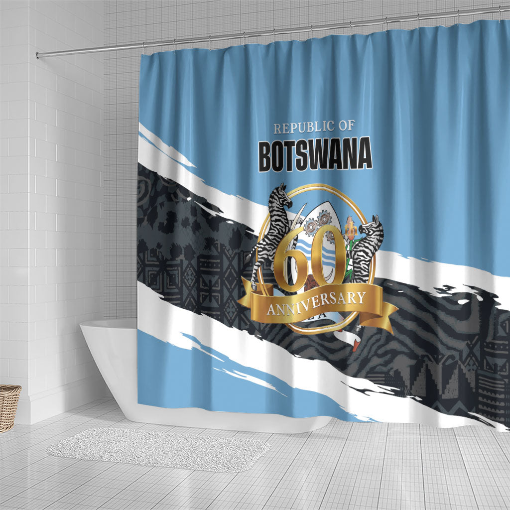 Botswana 2026 Shower Curtain 60th Anniversary