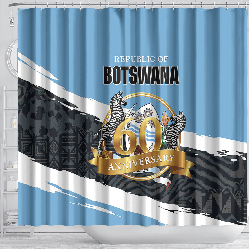 Botswana 2026 Shower Curtain 60th Anniversary