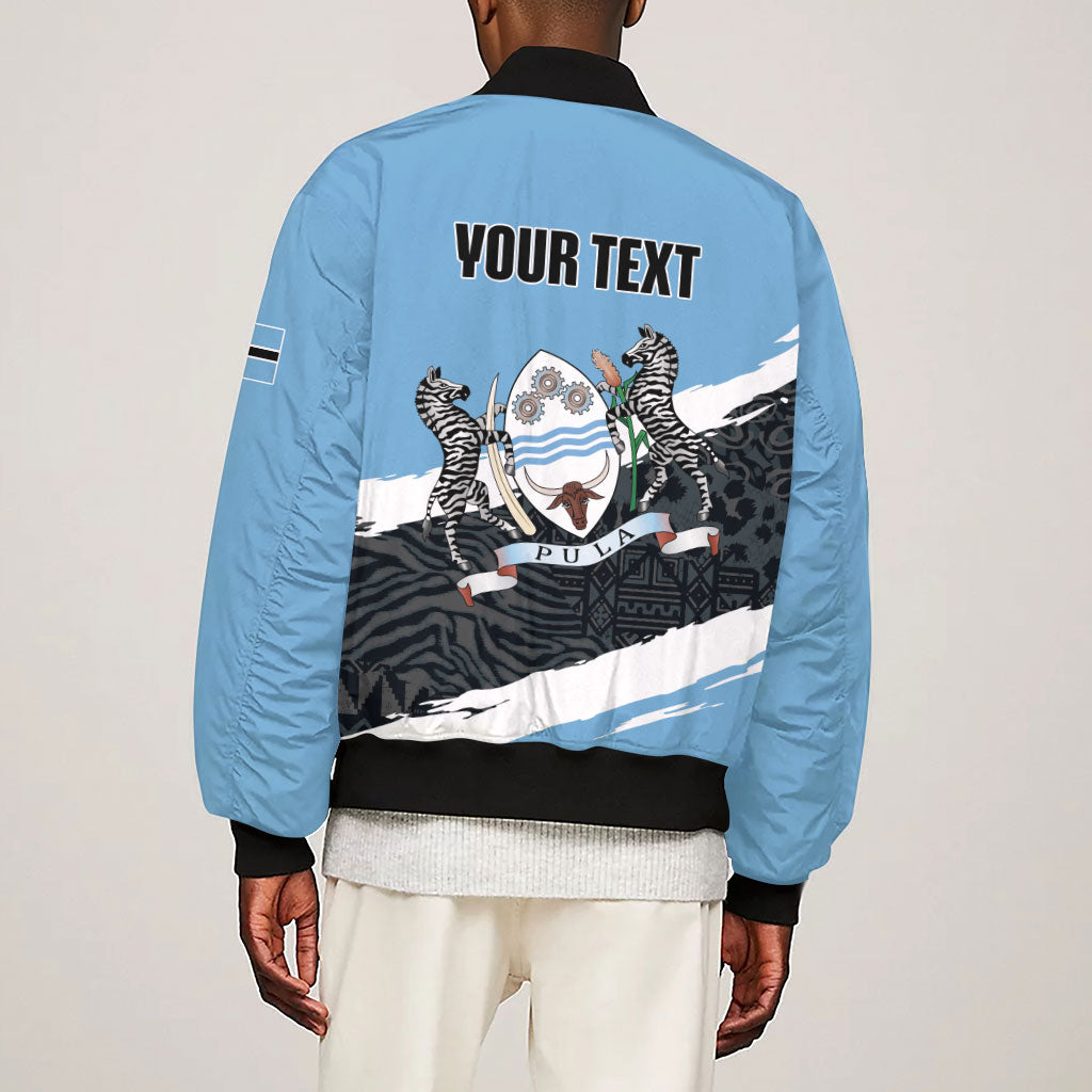 Personalized Botswana 2026 Sleeve Zip Bomber Jacket 60th Anniversary