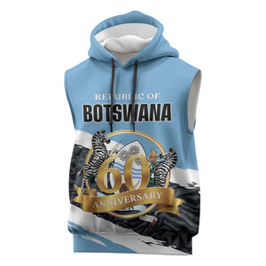 Personalized Botswana 2026 Sleeveless Hoodie 60th Anniversary