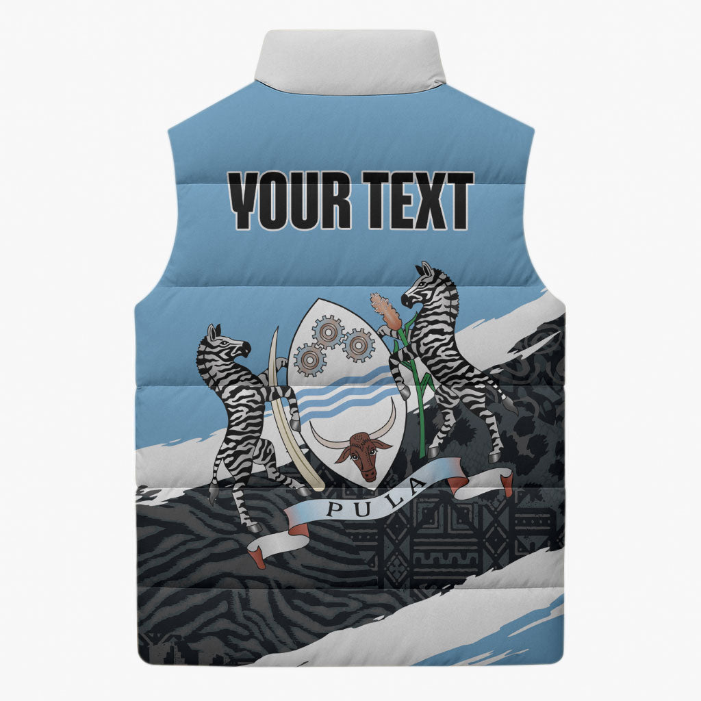 Personalized Botswana 2026 Sleeveless Puffer Jacket 60th Anniversary