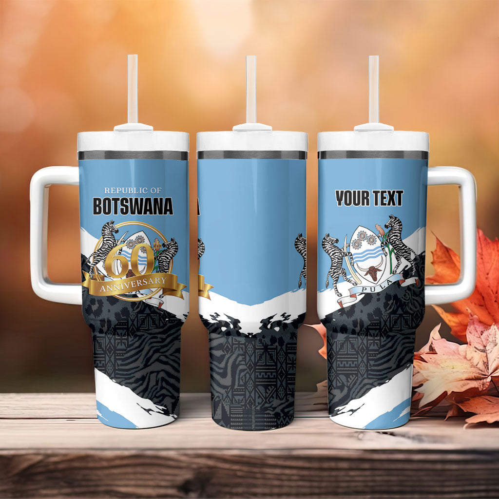 Personalized Botswana 2026 Tumbler With Handle 60th Anniversary