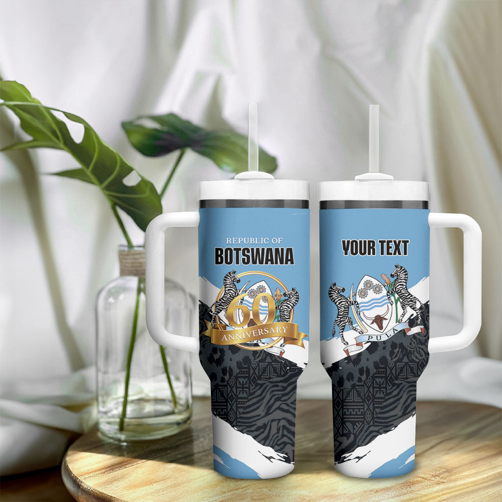 Personalized Botswana 2026 Tumbler With Handle 60th Anniversary