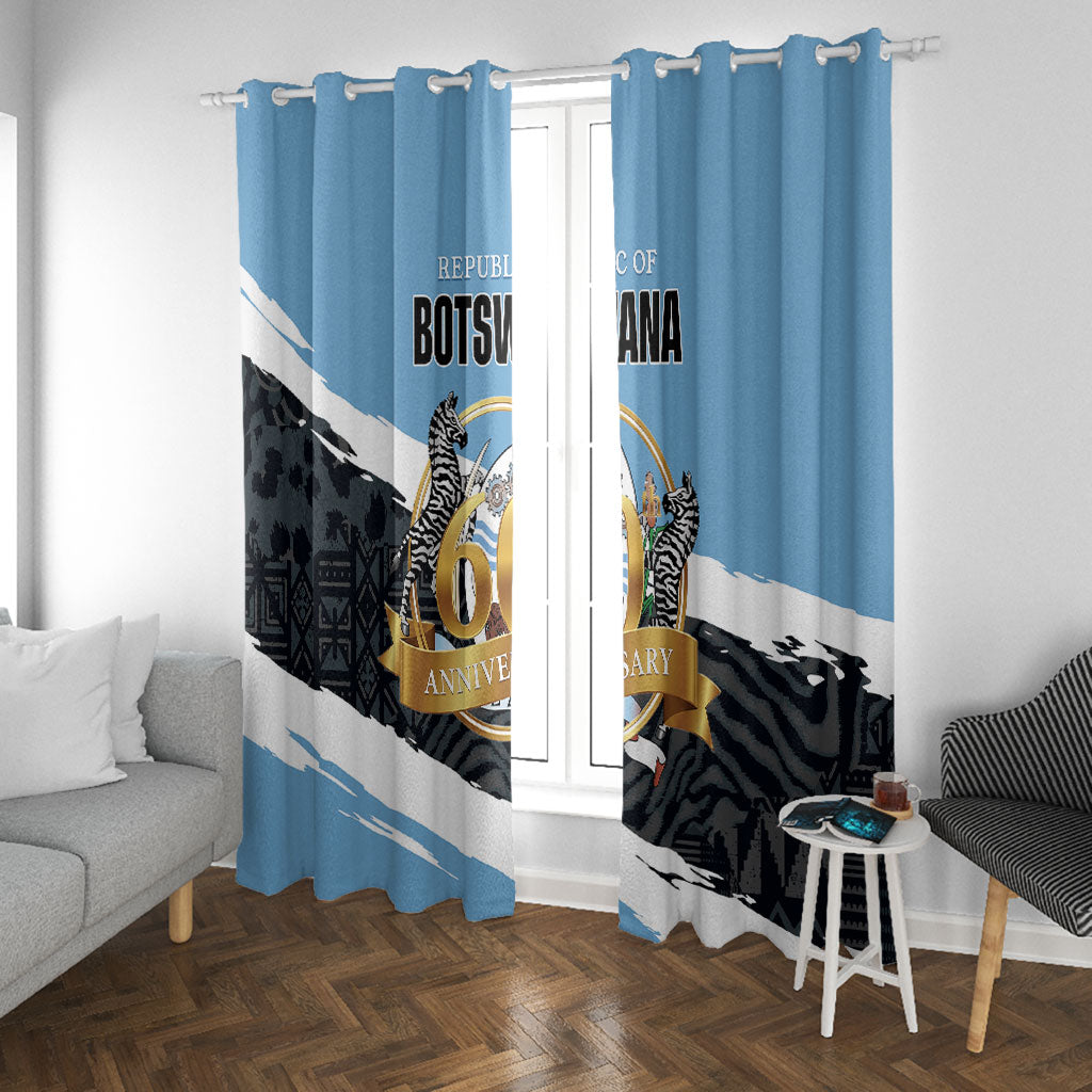 Botswana 2026 Window Curtain 60th Anniversary