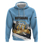 Personalized Botswana 2026 Zip Hoodie 60th Anniversary