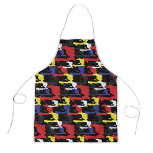 Haiti Map Camouflage Colorful Apron - African Pride