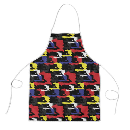 Haiti Map Camouflage Colorful Apron - African Pride