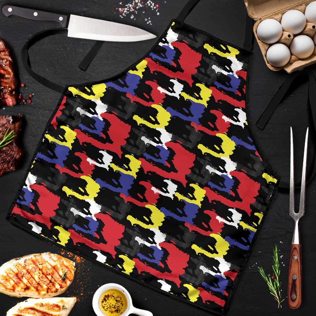 Haiti Map Camouflage Colorful Apron - African Pride