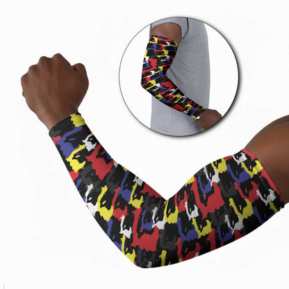 Haiti Map Camouflage Colorful Arm Sleeves - African Pride