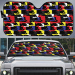 Haiti Map Camouflage Colorful Auto Sun Shade - African Pride
