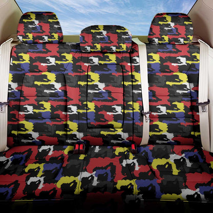 Haiti Map Camouflage Colorful Back Car Seat Cover - African Pride