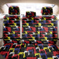 Haiti Map Camouflage Colorful Back Car Seat Cover - African Pride
