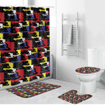 Haiti Map Camouflage Colorful Bathroom Set - African Pride