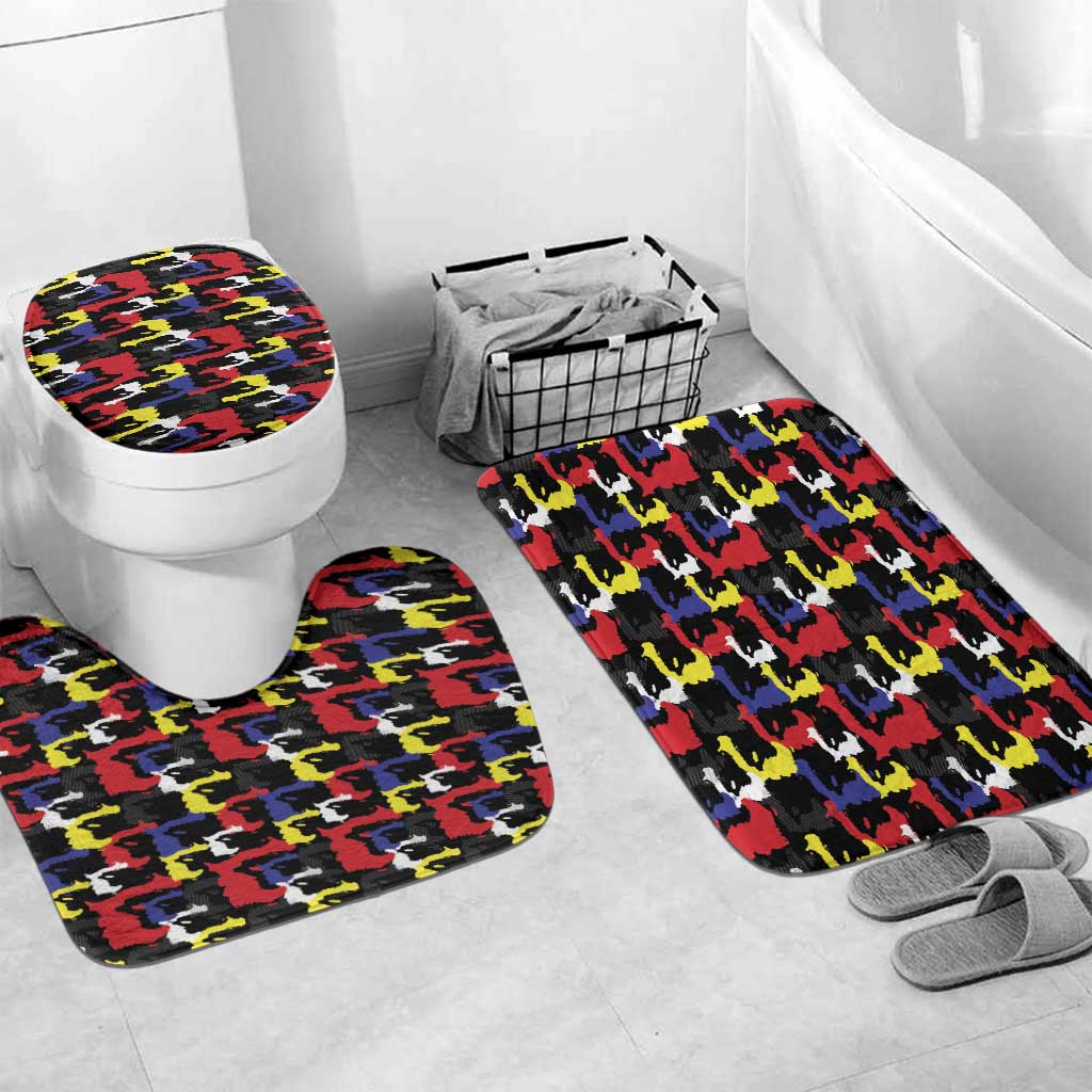 Haiti Map Camouflage Colorful Bathroom Set - African Pride