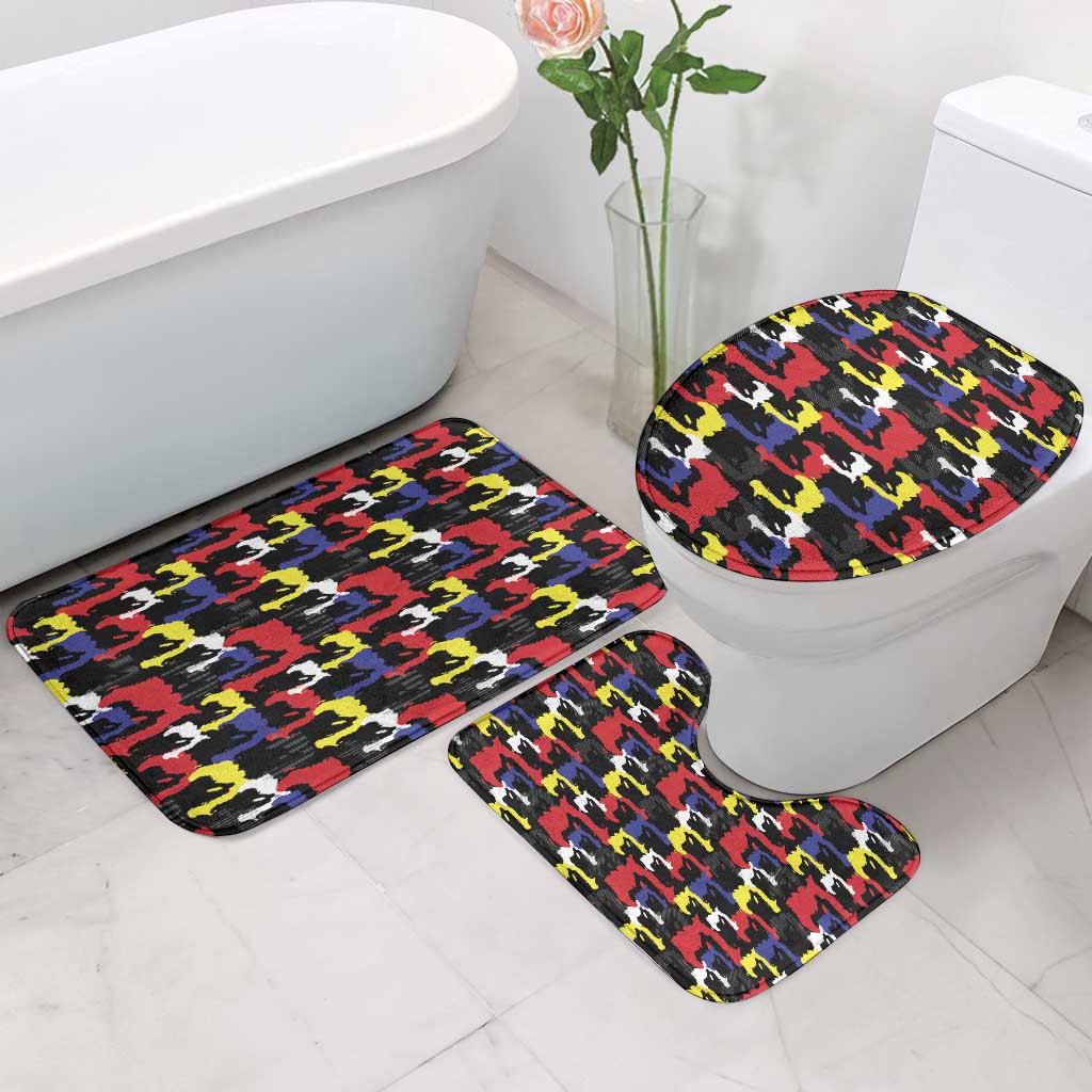 Haiti Map Camouflage Colorful Bathroom Set - African Pride
