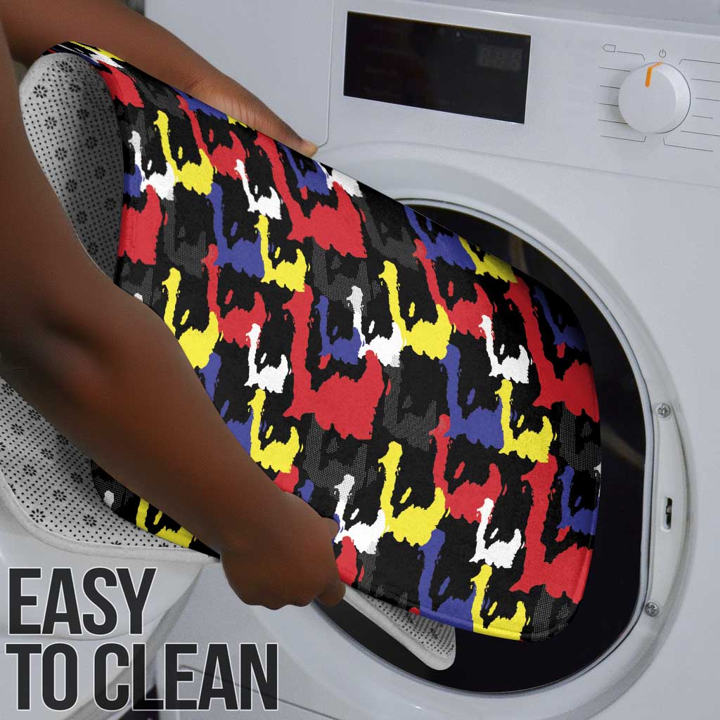 Haiti Map Camouflage Colorful Bathroom Set - African Pride