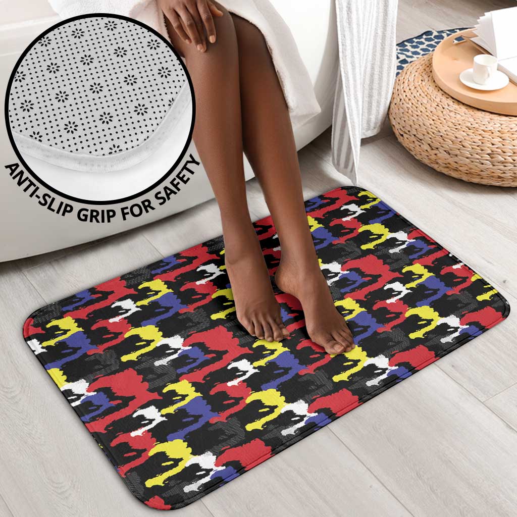 Haiti Map Camouflage Colorful Bathroom Set - African Pride