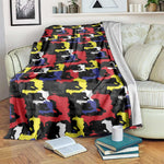 Haiti Map Camouflage Colorful Blanket - African Pride