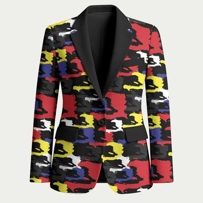 Haiti Map Camouflage Colorful Blazer - African Pride