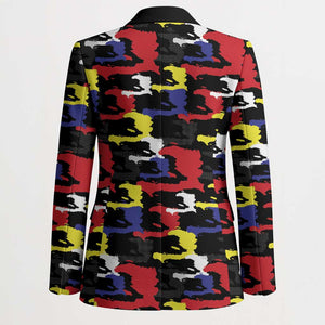 Haiti Map Camouflage Colorful Blazer - African Pride