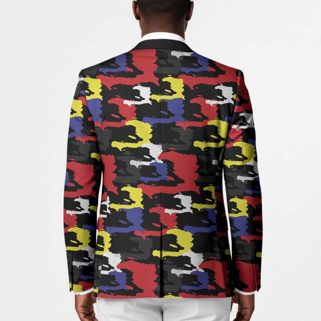 Haiti Map Camouflage Colorful Blazer - African Pride