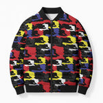 Haiti Map Camouflage Colorful Bomber Puffer Jacket - African Pride