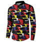 Haiti Map Camouflage Colorful Button Sweatshirt