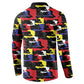 Haiti Map Camouflage Colorful Button Sweatshirt