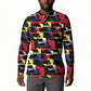 Haiti Map Camouflage Colorful Button Sweatshirt