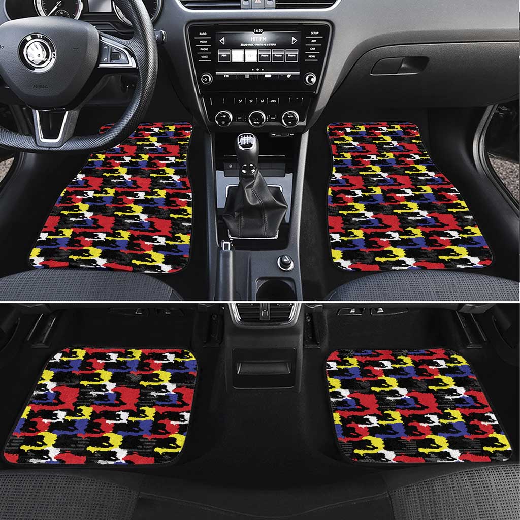 Haiti Map Camouflage Colorful Car Mats - African Pride