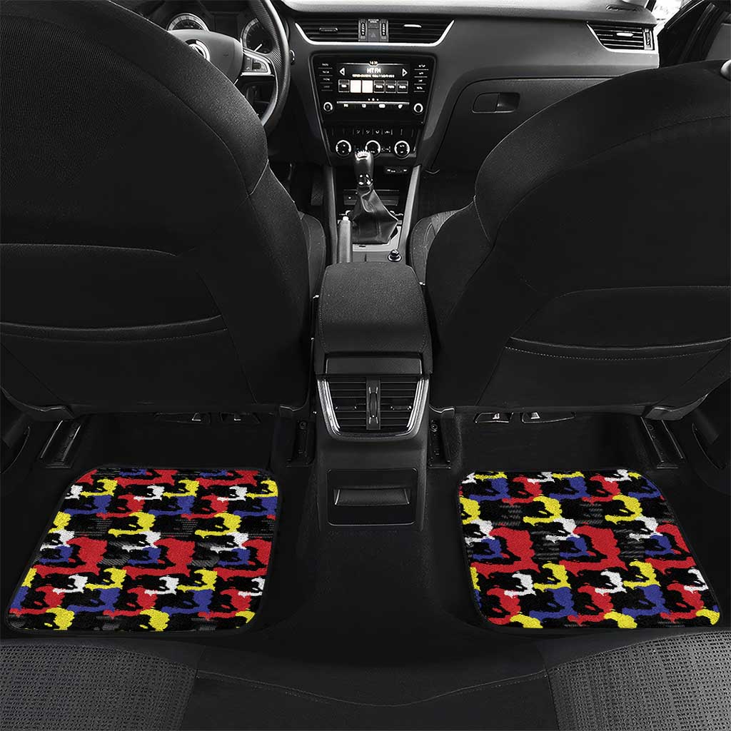 Haiti Map Camouflage Colorful Car Mats - African Pride
