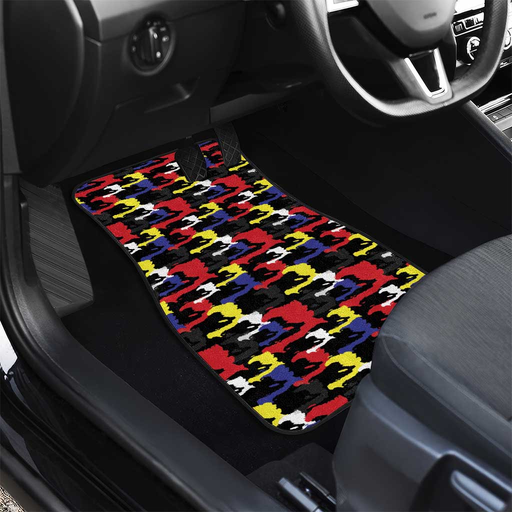 Haiti Map Camouflage Colorful Car Mats - African Pride