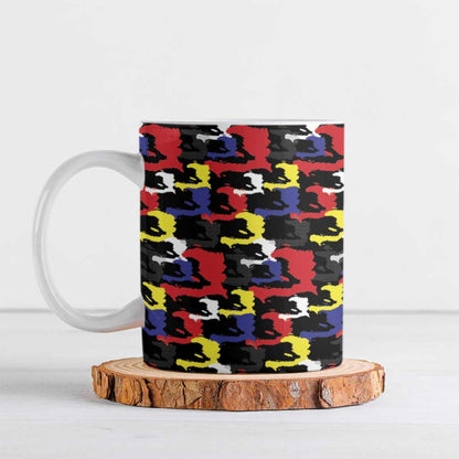 Haiti Map Camouflage Colorful Ceramic Mug - African Pride