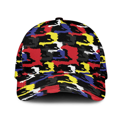 Haiti Map Camouflage Colorful Classic Cap - African Pride