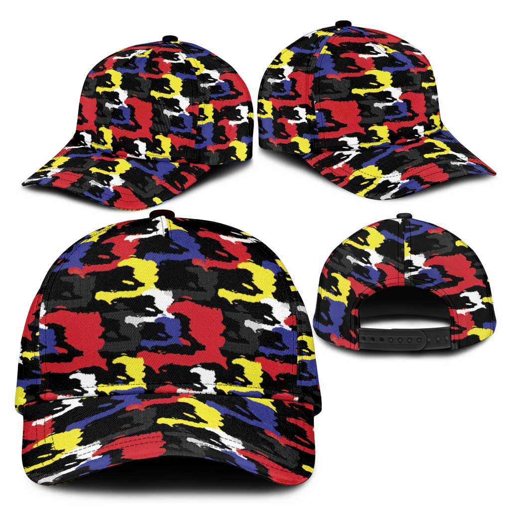 Haiti Map Camouflage Colorful Classic Cap - African Pride