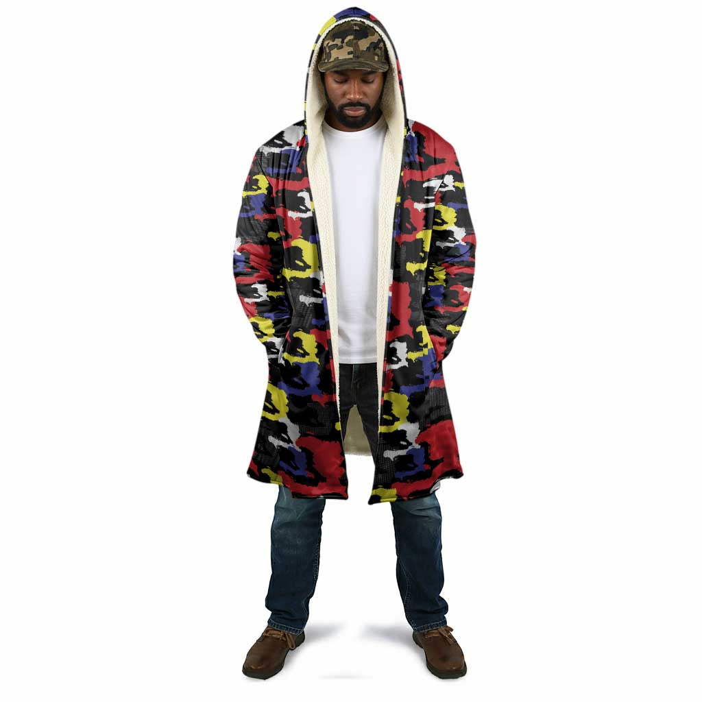 Haiti Map Camouflage Colorful Cloak - African Pride