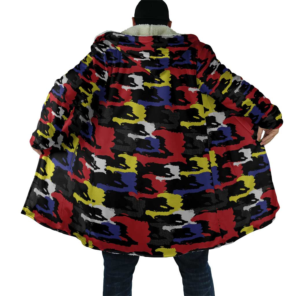 Haiti Map Camouflage Colorful Cloak - African Pride