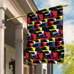 Haiti Map Camouflage Colorful Garden Flag - African Pride