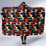 Haiti Map Camouflage Colorful Hooded Blanket - African Pride