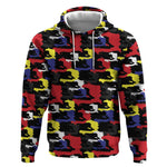 Haiti Map Camouflage Colorful Hoodie - African Pride