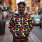 Haiti Map Camouflage Colorful Hoodie - African Pride