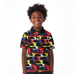 Haiti Map Camouflage Colorful Kid Polo Shirt - African Pride