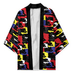 Haiti Map Camouflage Colorful Kimono - African Pride