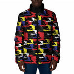 Haiti Map Camouflage Colorful Padded Jacket - African Pride