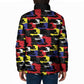 Haiti Map Camouflage Colorful Padded Jacket - African Pride