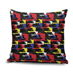 Haiti Map Camouflage Colorful Pillow Cover - African Pride